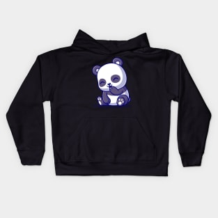 Cute Panda Sitting Cartoon Kids Hoodie